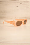 Okh Peach Rectangular Frame Sunglasses | La petite garçonne side view