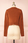 Okoye Rust Cropped Knit Sweater | Boutique 1861 back view