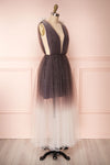 Oksana Purple Ombré Maxi Dress | Robe Maxi | Boutique 1861 side view