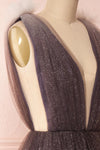 Oksana Purple Ombré Maxi Dress | Robe Maxi | Boutique 1861 side close-up