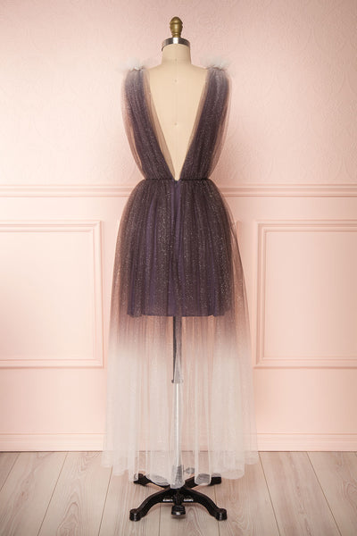 Oksana Purple Ombré Maxi Dress | Robe Maxi | Boutique 1861 back view