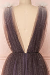 Oksana Purple Ombré Maxi Dress | Robe Maxi | Boutique 1861 back close-up
