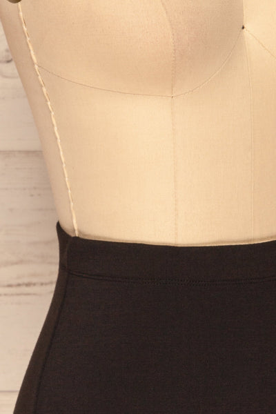 Olecko Noir Black Short Wrap Skirt | SIDE CLOSE UP | La Petite Garçonne