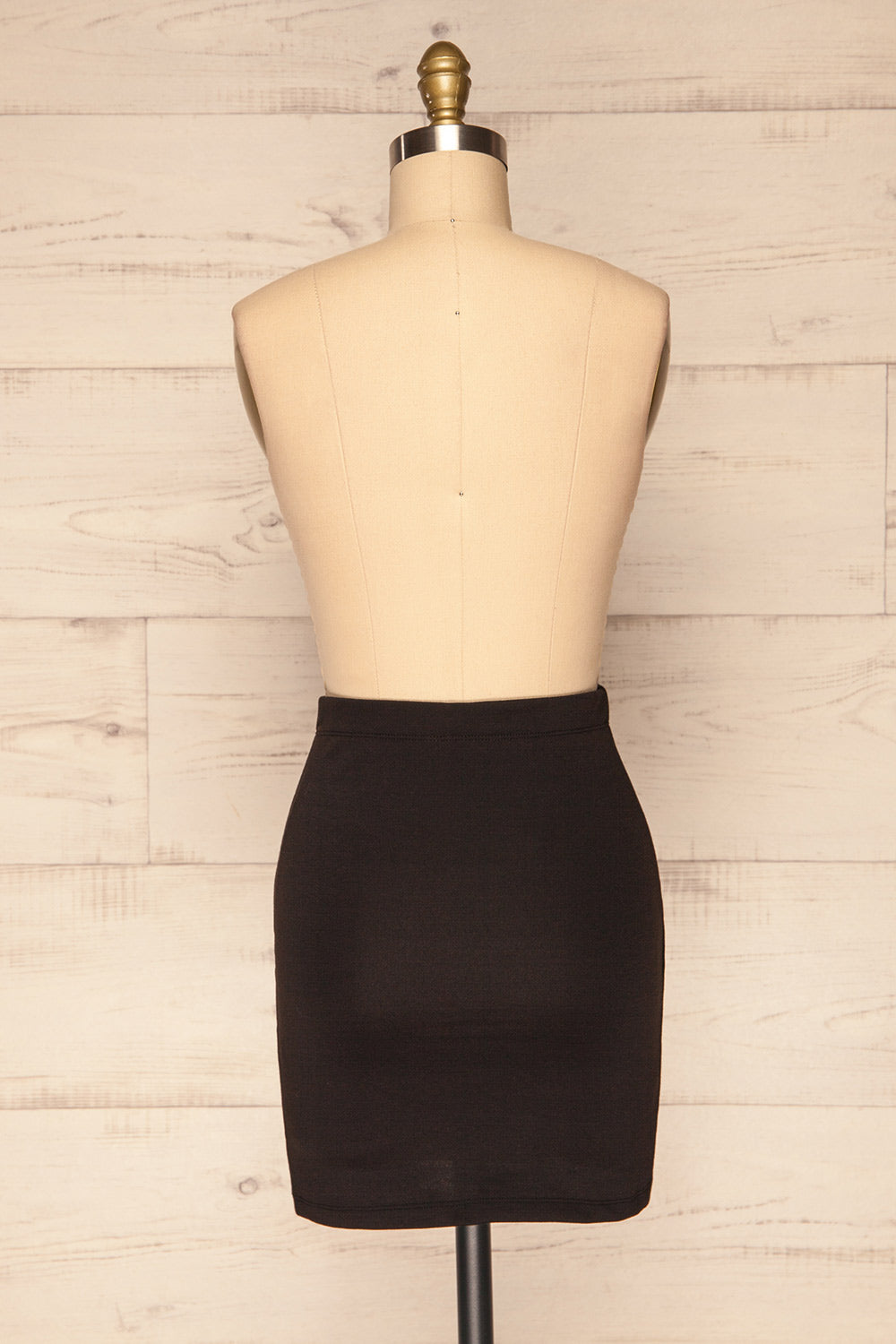 Olecko Noir Black Short Wrap Skirt | BACK VIEW | La Petite Garçonne