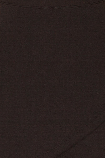 Olecko Noir Black Short Wrap Skirt | TEXTURE DETAIL | La Petite Garçonne