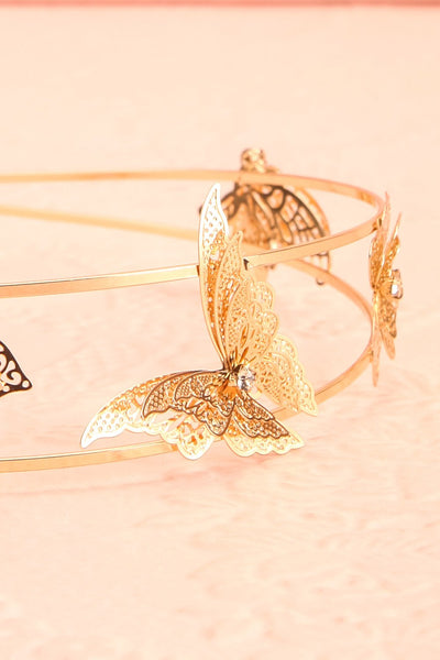 Olena Silver Headband w/ Butterflies | Boutique 1861 flat close-up