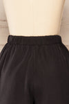 Olesnica Black Shorts With Elastic Waist | La petite garçonne back close-up