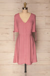 Olgiasca Pink A-line Button-Up Short Dress | La Petite Garçonne
