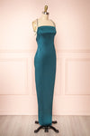 Olivia Green Strapless Mermaid Maxi Dress | Boutique 1861 side view