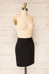 Olkusz Black High-Waisted Short Skirt | La petite garçonne side view