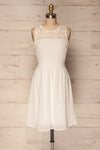 Olvega White Short Chiffon & Lace Dress | La Petite Garçonne