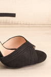 Onfroy Black Faux-Suede Block Heeled Sandals | La Petite Garçonne 7