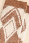 Orage Taupe Geometric Patterned Socks | La petite garçonne close-up