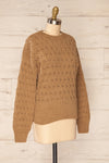 Orenb Caramel Weave Knit Sweater | La petite garçonne side view