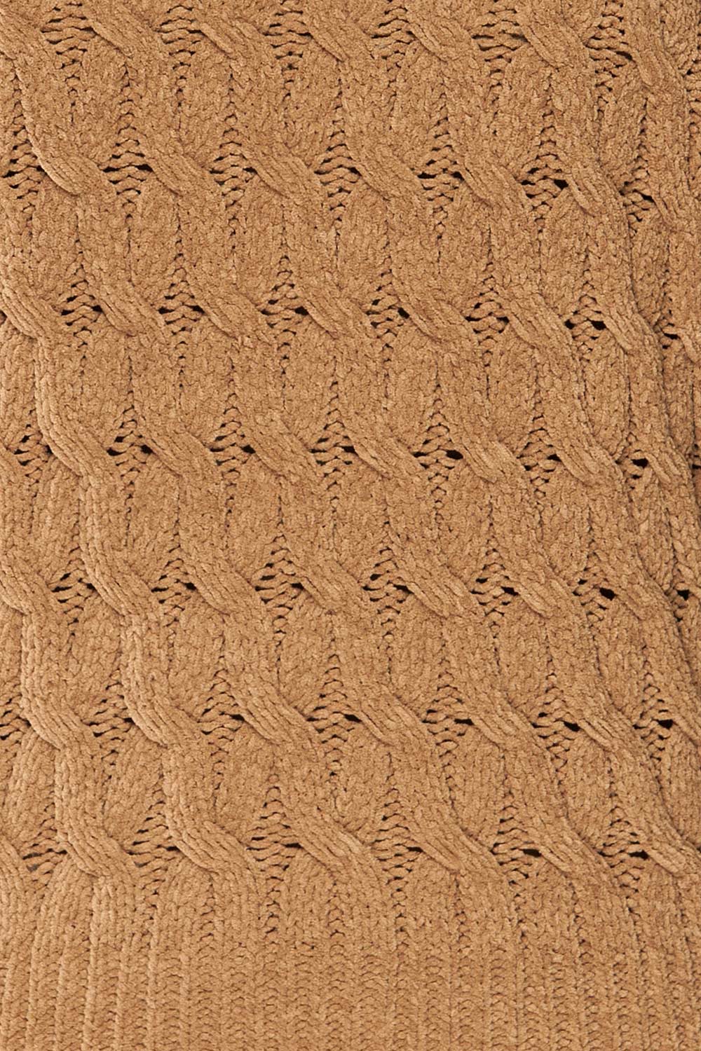 Orenb Caramel Weave Knit Sweater | La petite garçonne fabric