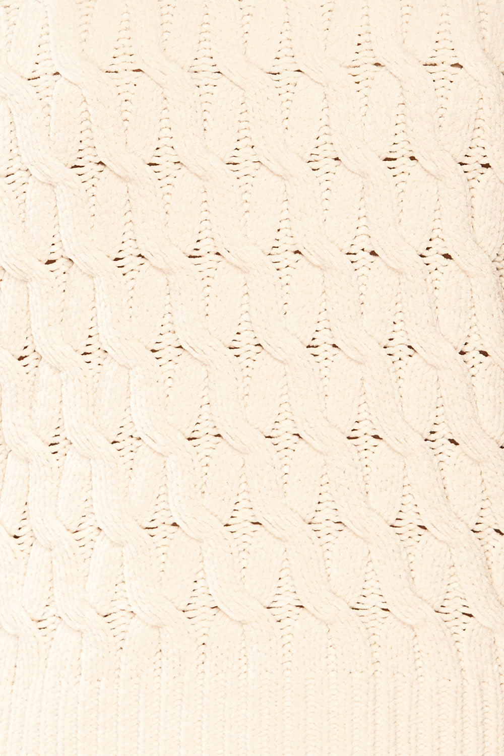 Orenb Cream Weave Knit Sweater | La petite garçonne fabric