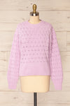 Orenb Lavender Weave Knit Sweater | La petite garçonne front view