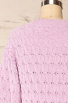 Orenb Lavender Weave Knit Sweater | La petite garçonne back close up