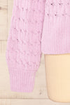 Orenb Lavender Weave Knit Sweater | La petite garçonne sleeve