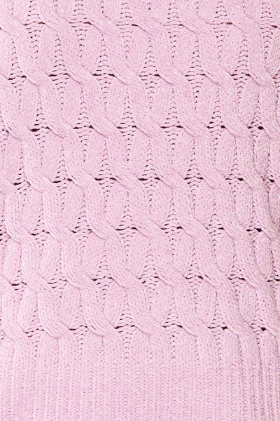 Orenb Lavender Weave Knit Sweater | La petite garçonne fabric