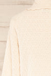 Oreyl Ivory Peter Pan Collar Knit Top | La petite garçonne back close-up