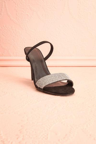Orfila Black Slip-On Sandal Stilettos | Talons | Boutique 1861 front view