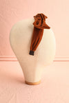 Orgille Brown Velvet Headband w/ Bow | Boutique 1861 side view
