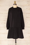 Orhei Black Oversized Sweatshirt Dress | La petite garçonne front view