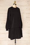 Orhei Black Oversized Sweatshirt Dress | La petite garçonne side view