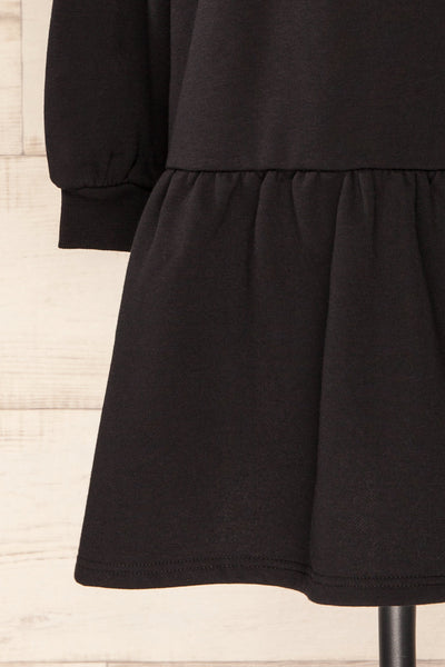 Orhei Black Oversized Sweatshirt Dress | La petite garçonne bottom