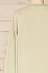 Orhei Sage Oversized Sweatshirt Dress | La petite garçonne back close-up