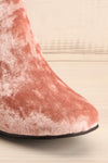 Oristano Blush Crushed Velvet Heeled Ankle Boots | La Petite Garçonne 4