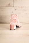 Oristano Blush Crushed Velvet Heeled Ankle Boots | La Petite Garçonne 8