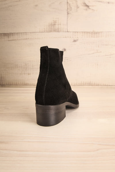 Ormesson Black Suede Ankle Boots back view | La Petite Garçonne Chpt.2