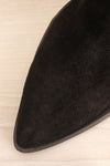 Ormesson Black Suede Ankle Boots flat lay close-up | La Petite Garçonne Chpt.2