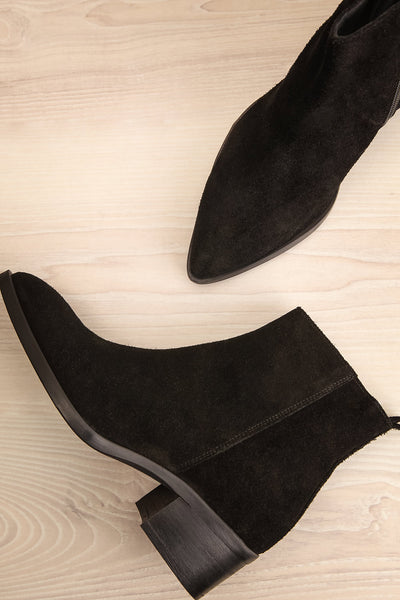 Ormesson Black Suede Ankle Boots | La Petite Garçonne
