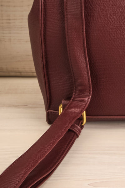 Ophiuchus Small Vegan Leather Backpack | La petite garçonne strap close-up