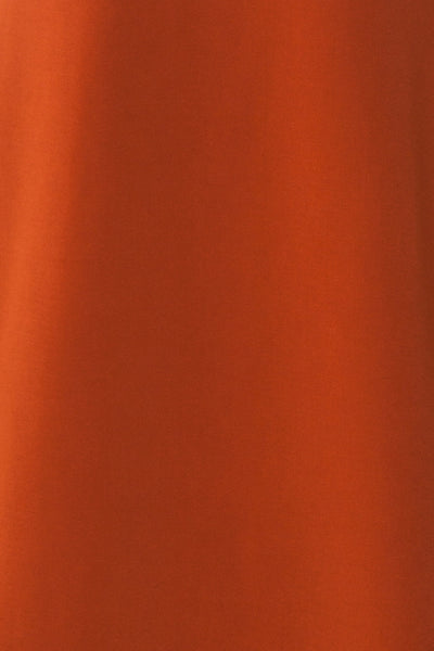Osnat Rouille Orange Short Dress with Tailor Collar | Boutique 1861 fabric detail