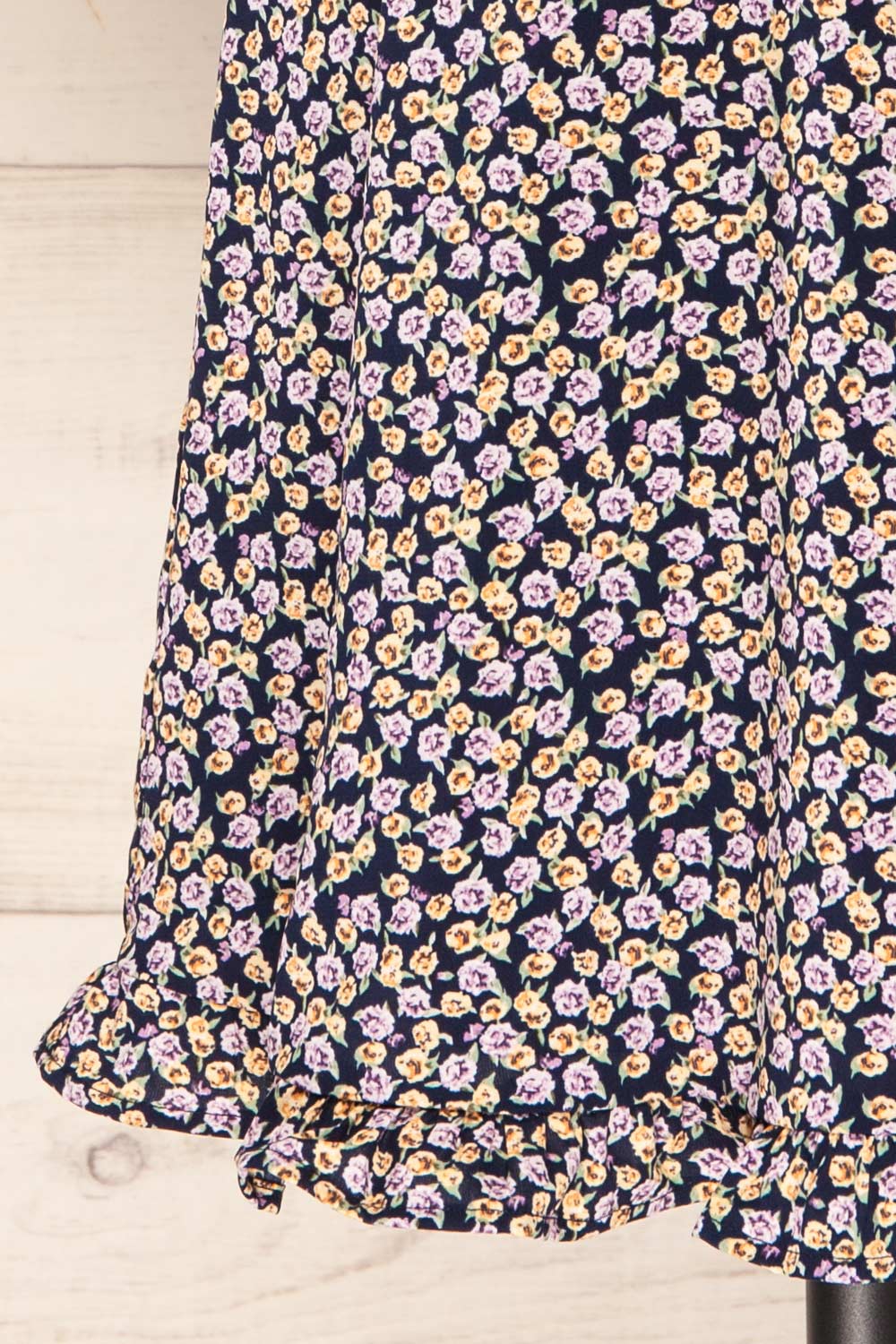 Osno Navy Short Sleeve Floral Dress | La petite garçonne