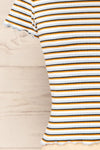 Otmuchow Striped Short Sleeve Crop Top | La petite garçonne  close up