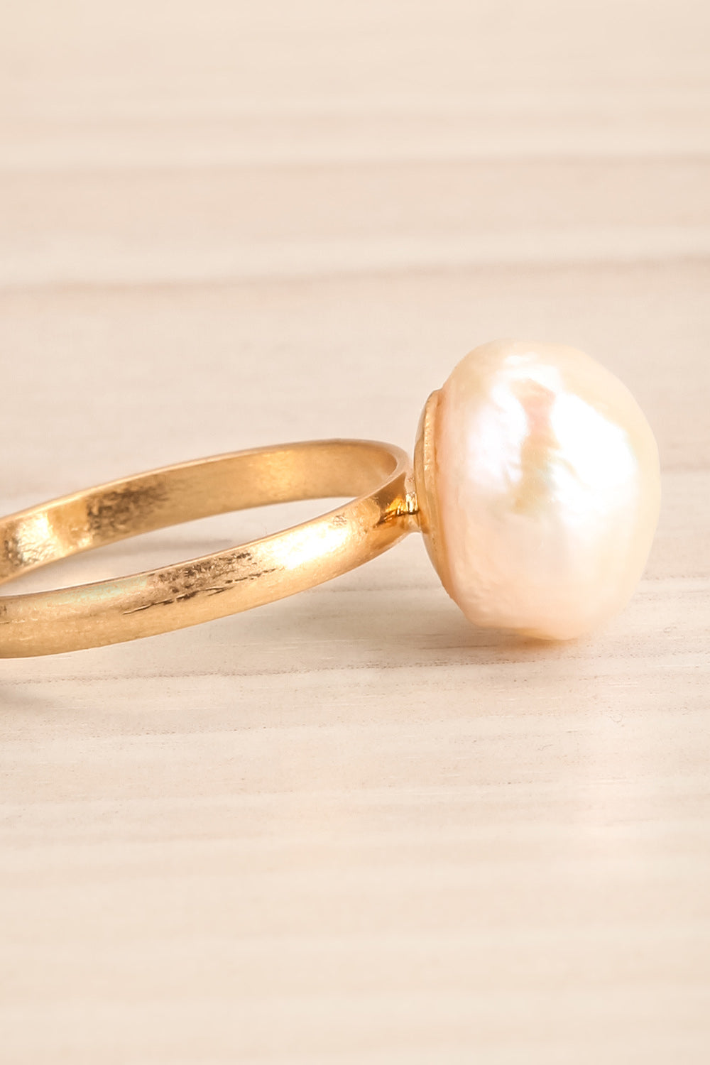 Ottignaga Golden Adjustable Ring with Pearl | La Petite Garçonne 3