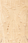 Ouardia Beige Chunky Knit Open-Work Sweater | La petite garçonne fabric