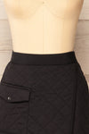 Oviedo Quilted Wrap Skirt | La petite garçonne front close-up