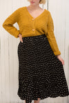 Ozimek Yellow Button-Up Knitted Cardigan | La petite garçonne model