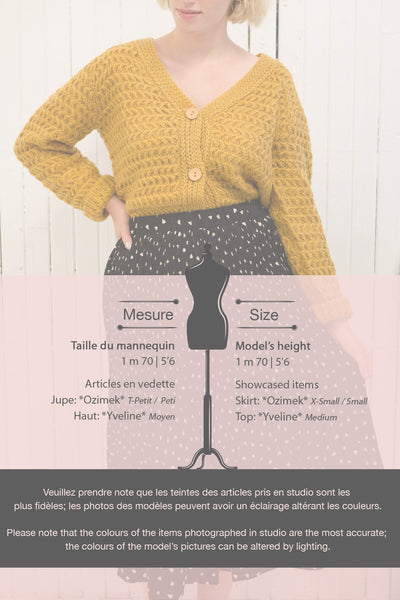 Ozimek Yellow Button-Up Knitted Cardigan | La petite garçonne size