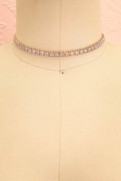 Paislee Gold Crystal Choker Necklace | Boutique 1861