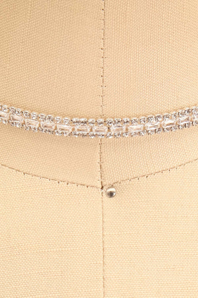 Paislee Silver Crystal Choker Necklace | Boutique 1861 close-up