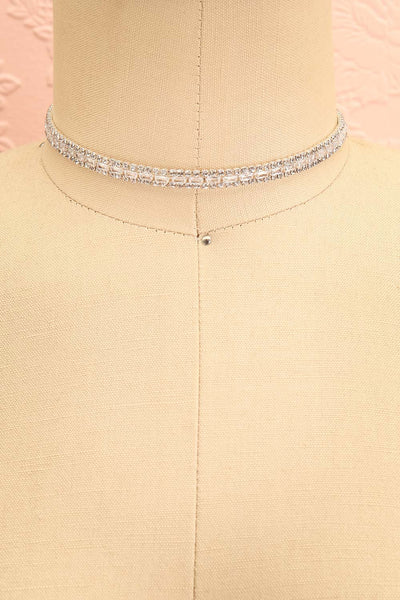 Paislee Silver Crystal Choker Necklace | Boutique 1861