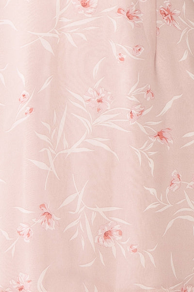 Palanie | Short Mauve Floral Dress | Boutique 1861 fabric