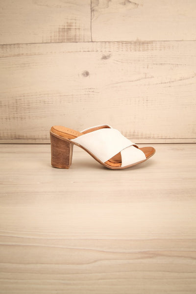 Palestou White Leather Heeled Sandals | La Petite Garçonne Chpt. 2